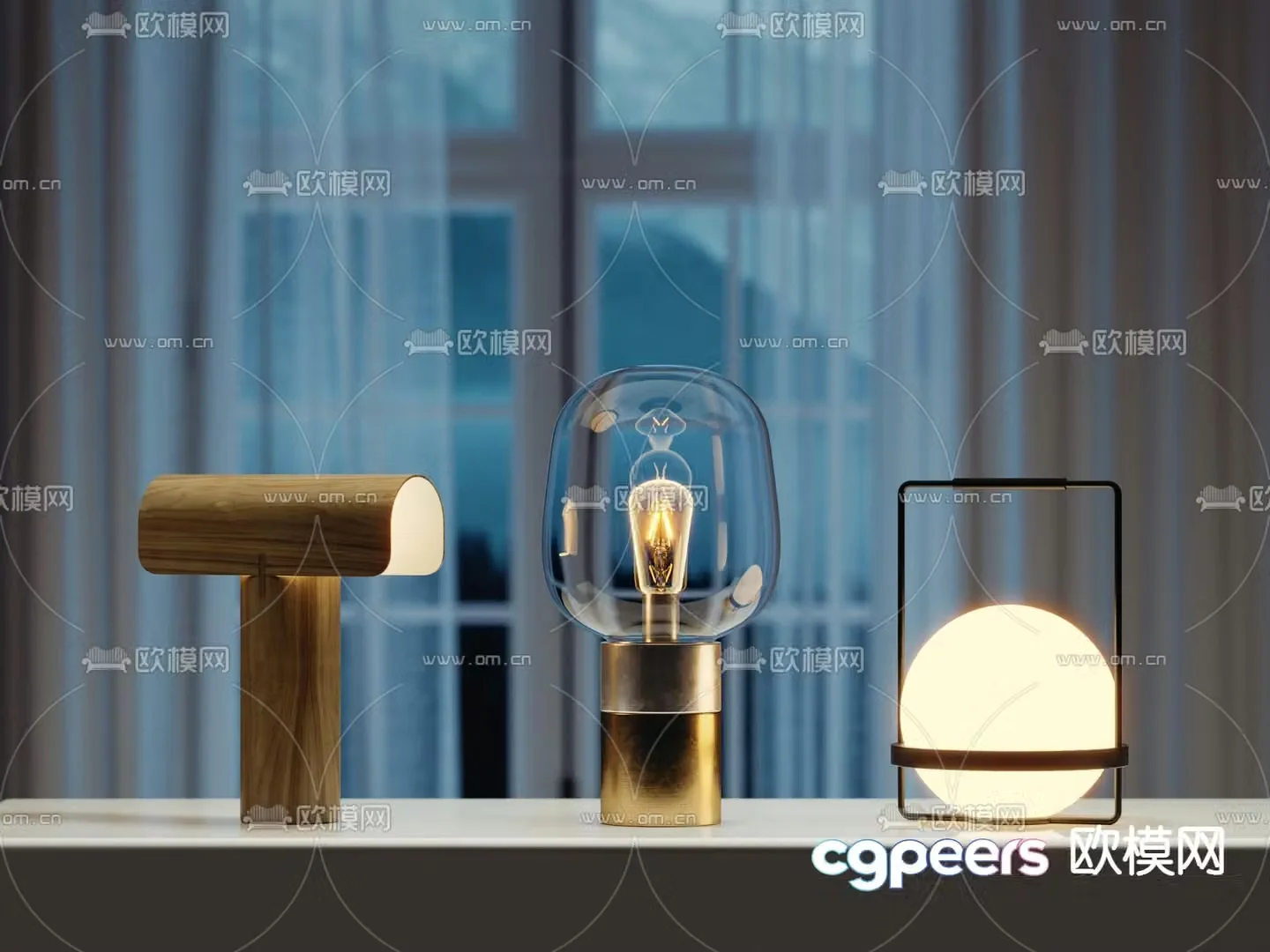 Modern desk lamp 3d model