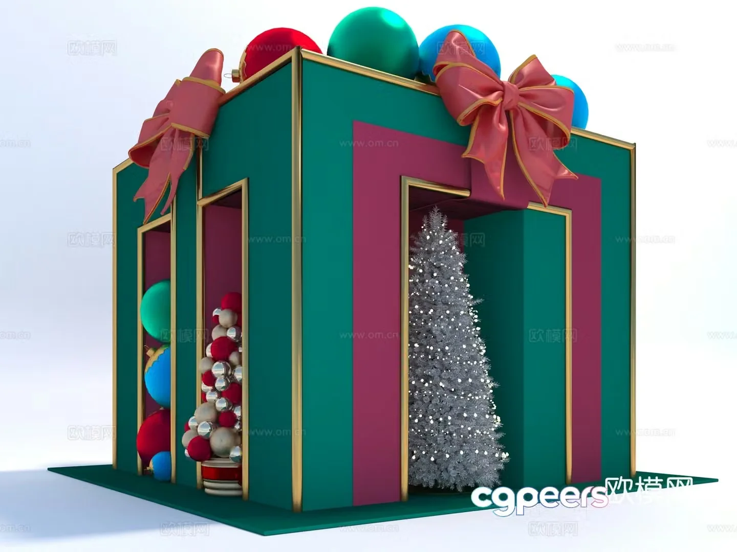 Modern style festive landscape 3d model