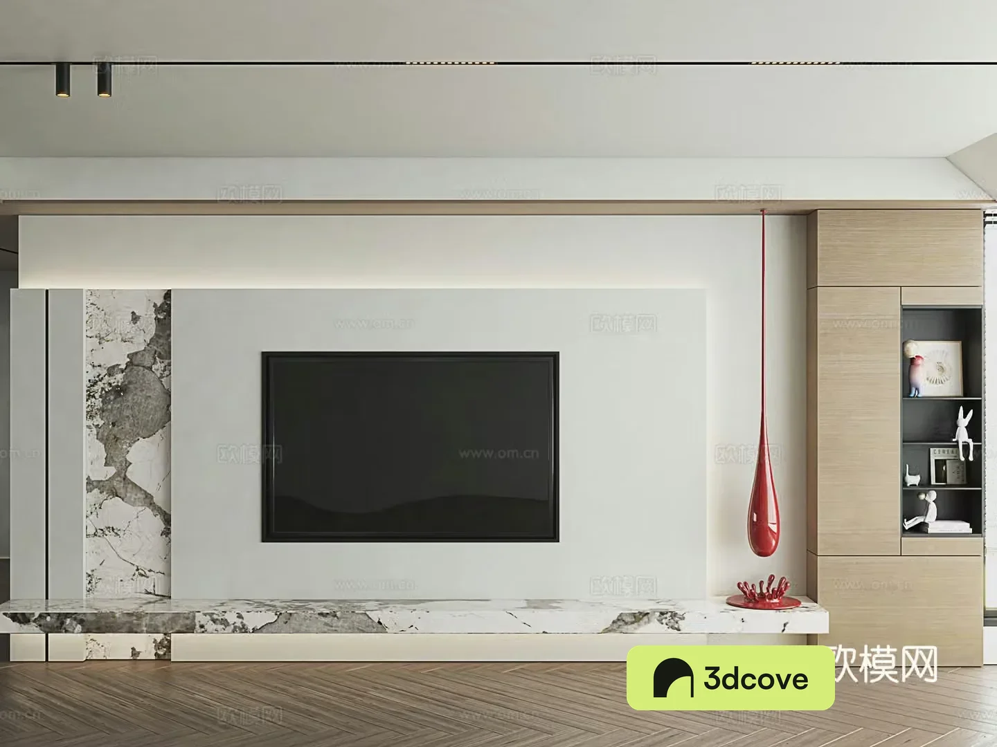 Modern TV background wall Simple TV background wall