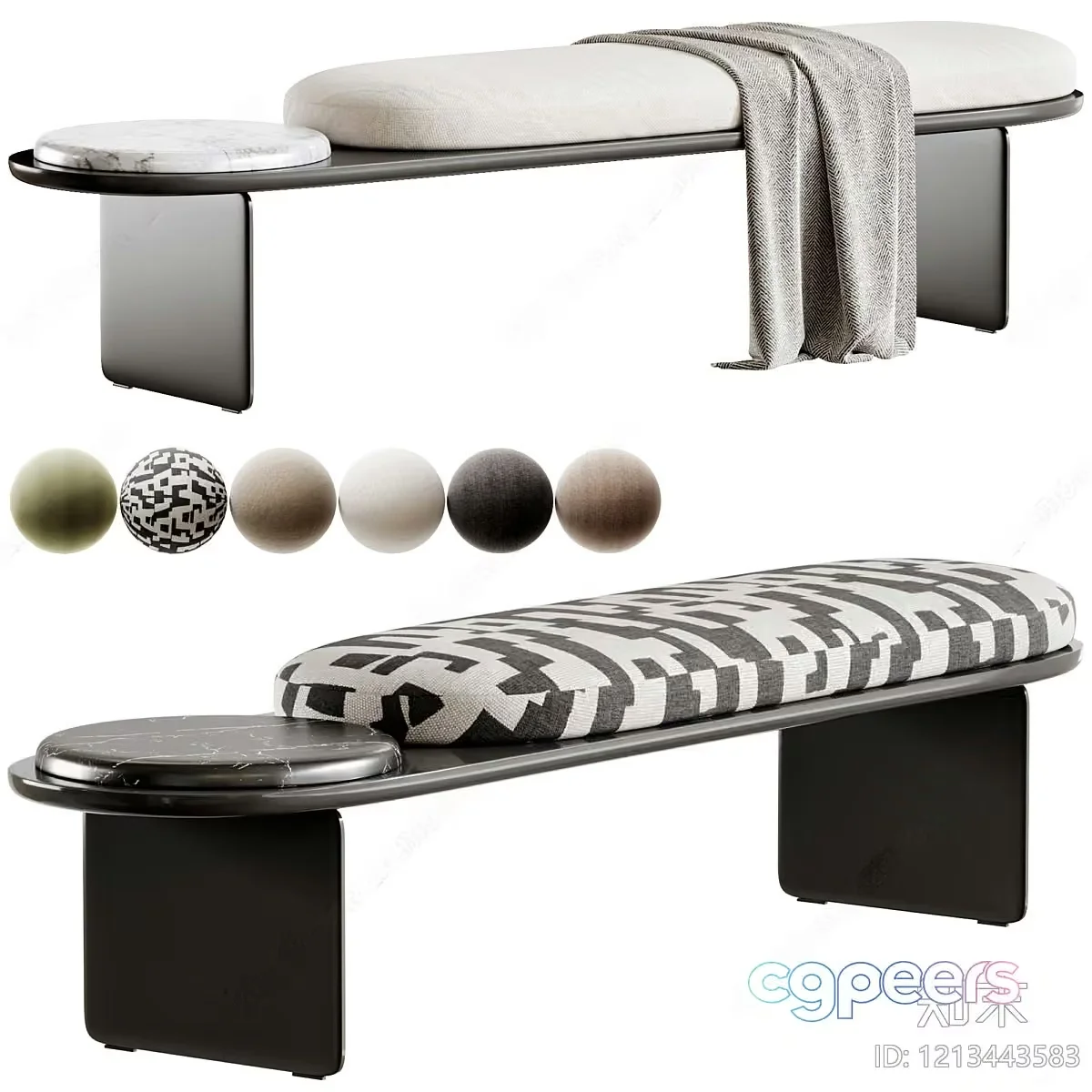Modern Bench Design 3D Model – 21476 – VRAY Render