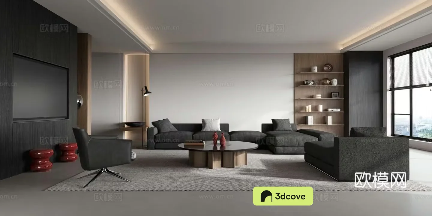 Advanced gray living room