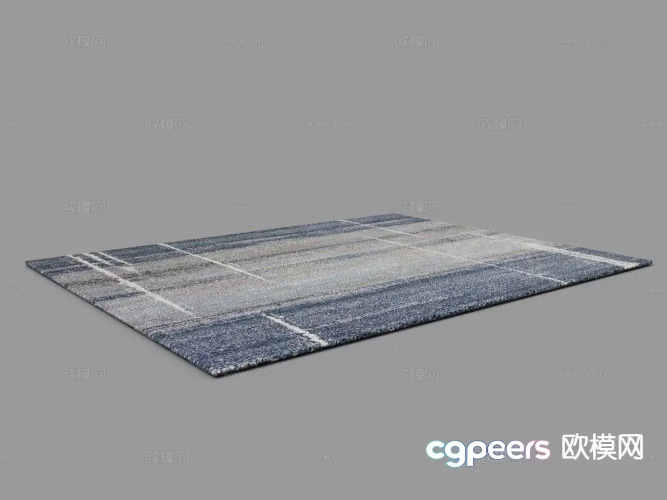 Modern carpet square rug 3d model