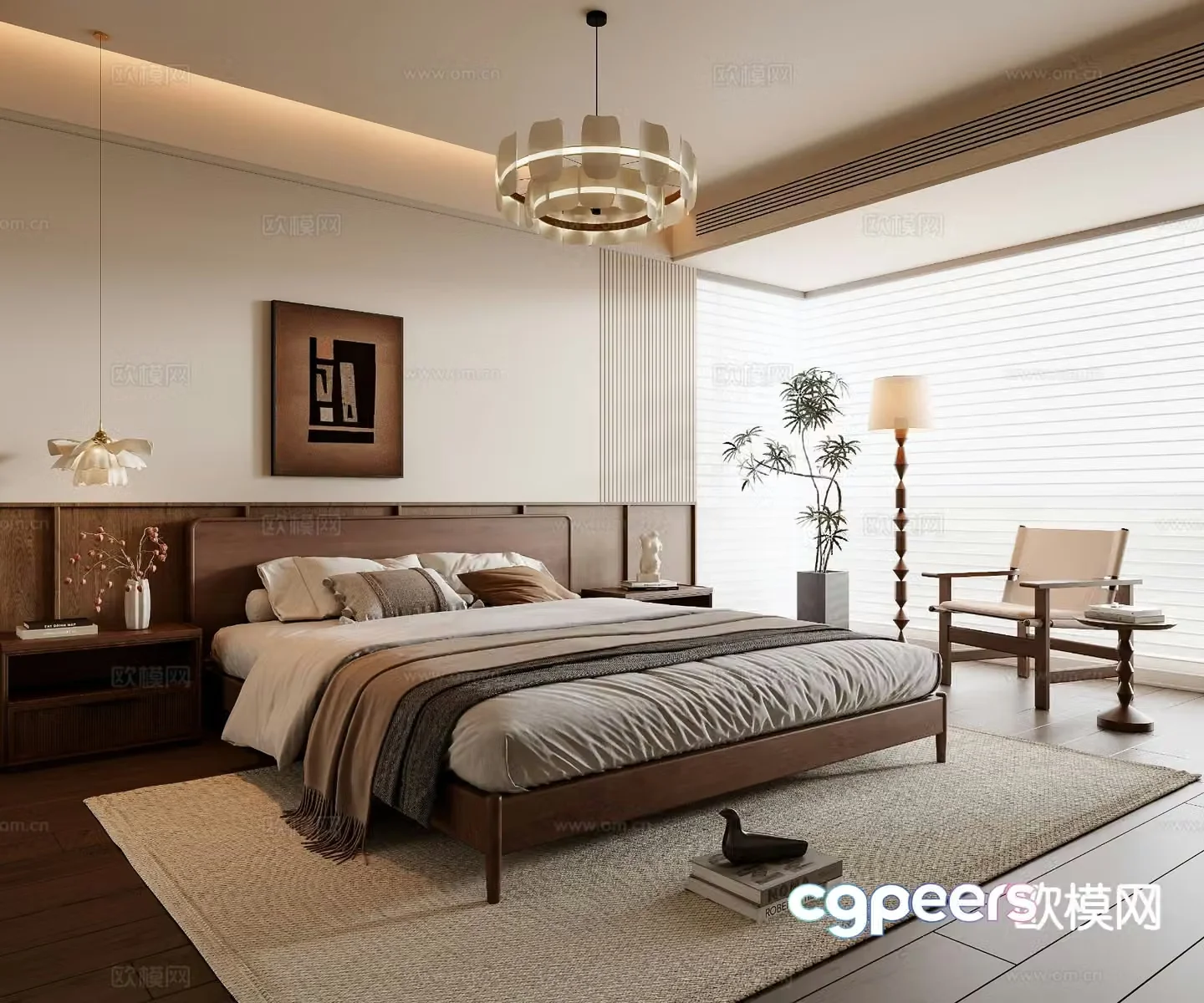 Wabi Sabi bedroom master bedroom 3d model