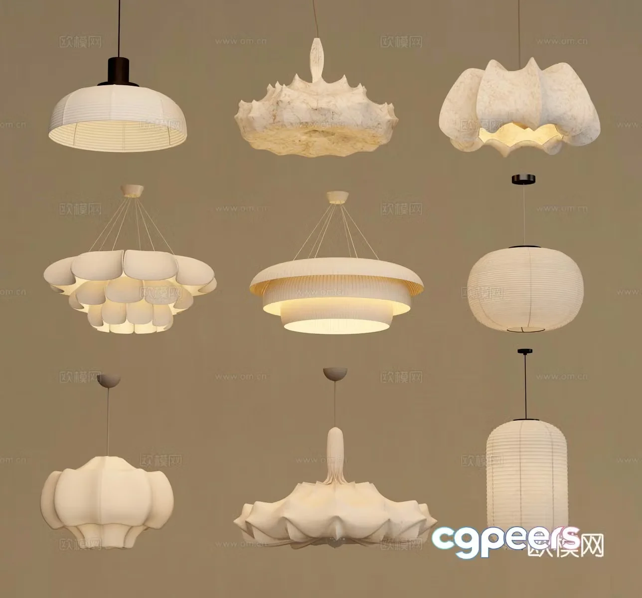 Wasabi Middle Ancient Chandelier 3D Model