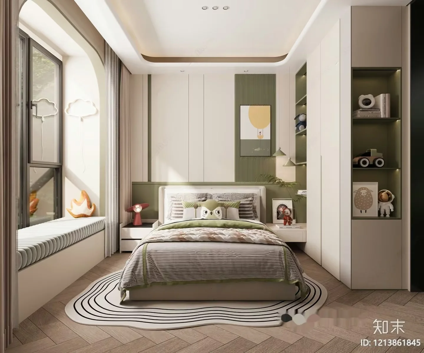 Cozy Modern Bedroom 3D Model – 17762 – VRAY Render