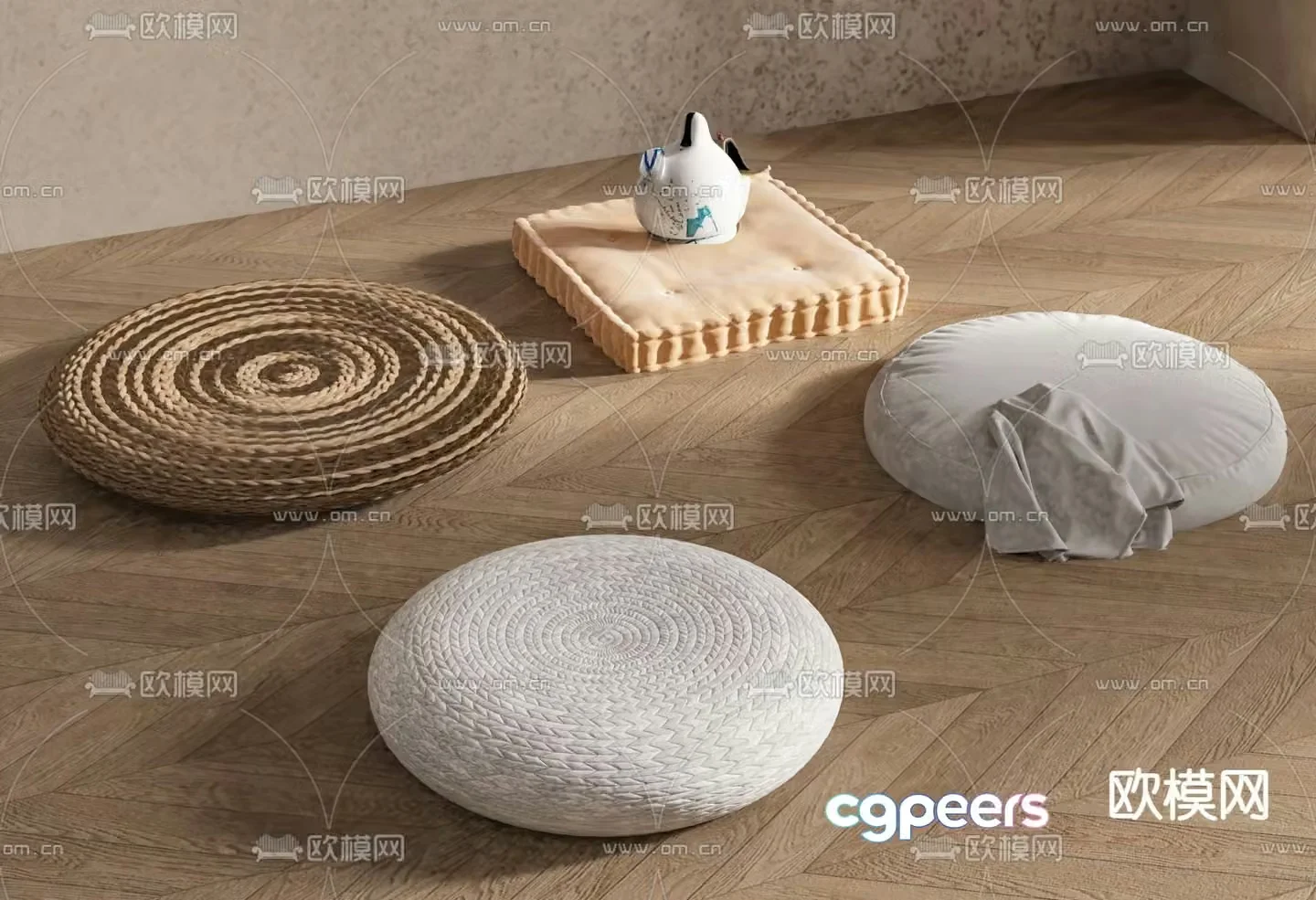 futon cushion 3d model