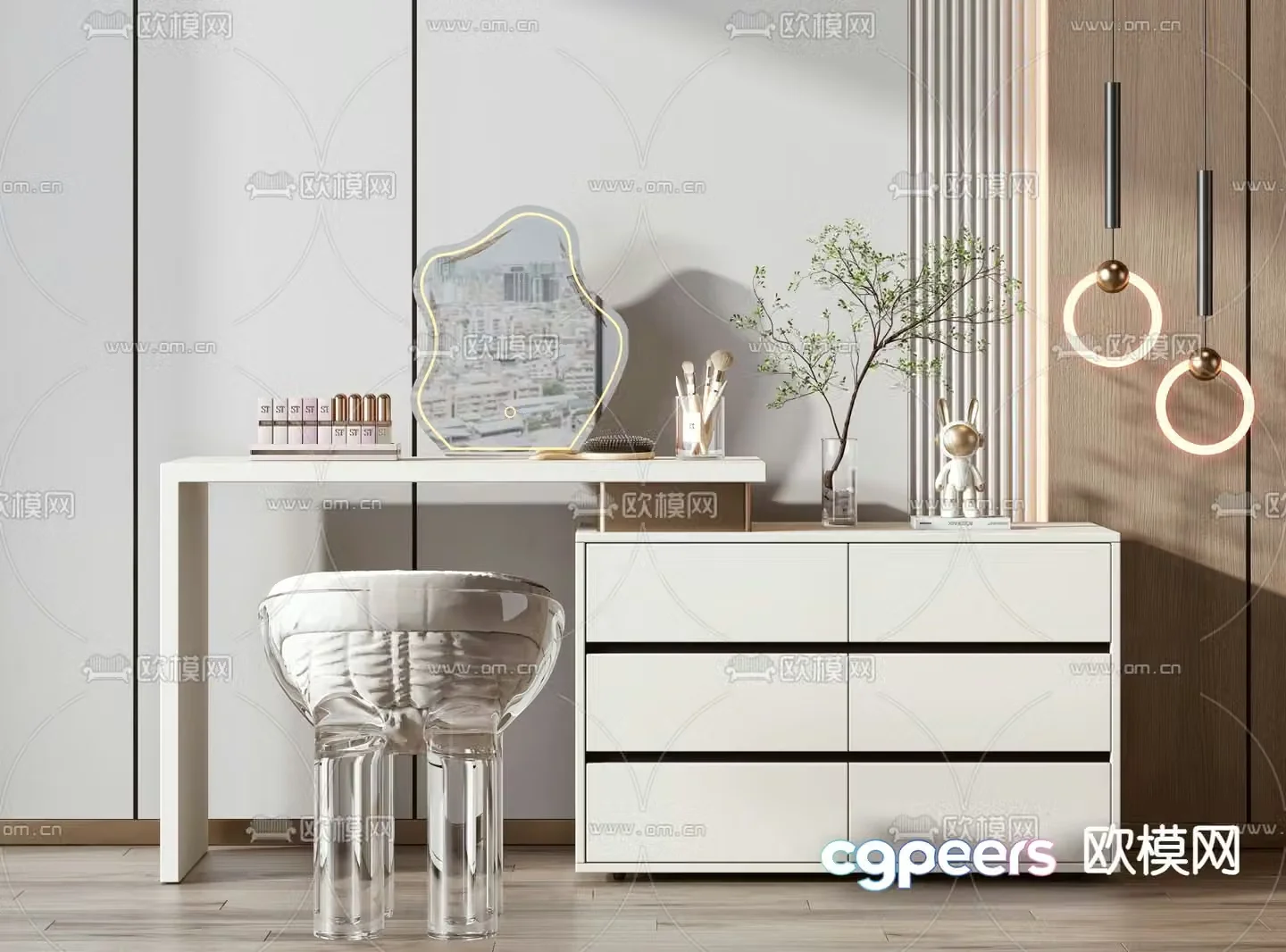 Modern dressing table dressing table 3d model