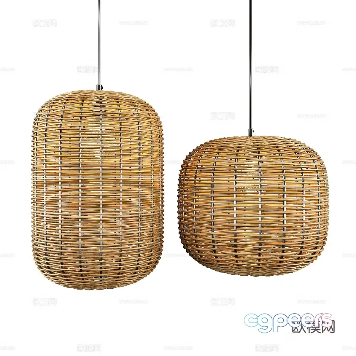 New Chinese style wasabi decorative chandelier 3D model