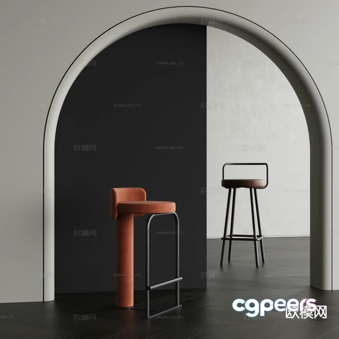 Modern bar stool bar stool 3d model