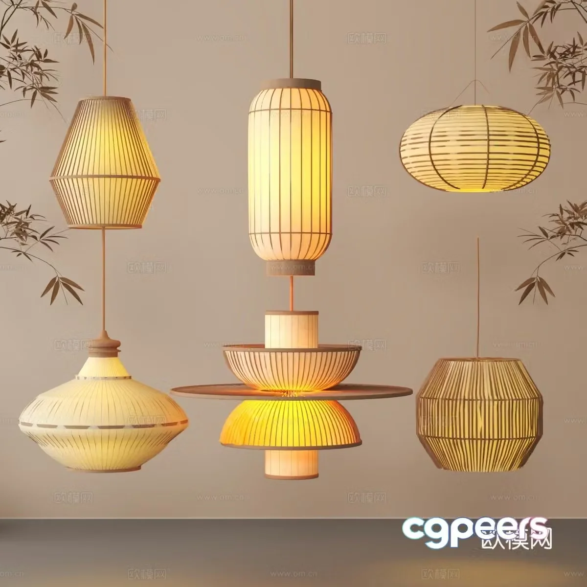 Modern chandelier 3d model