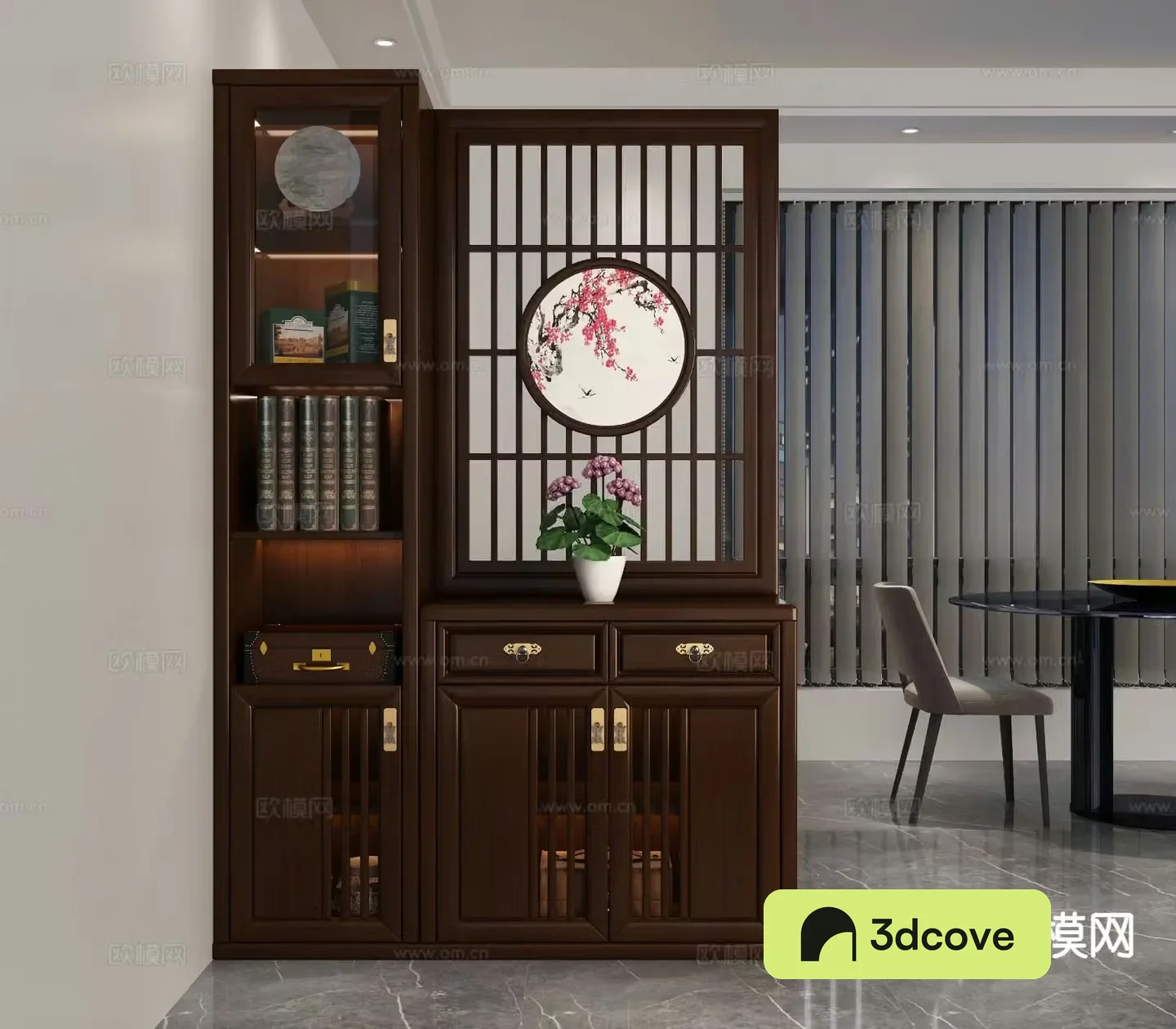 New Chinese style entrance cabinet and partition cabinet