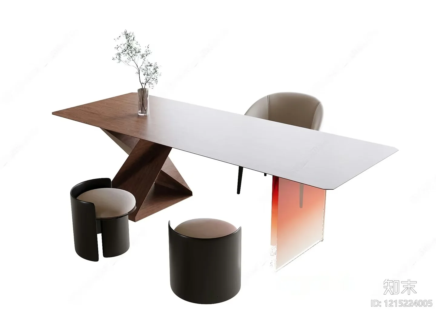 Modern Office Furniture 3D Model – 15782 – VRAY Render