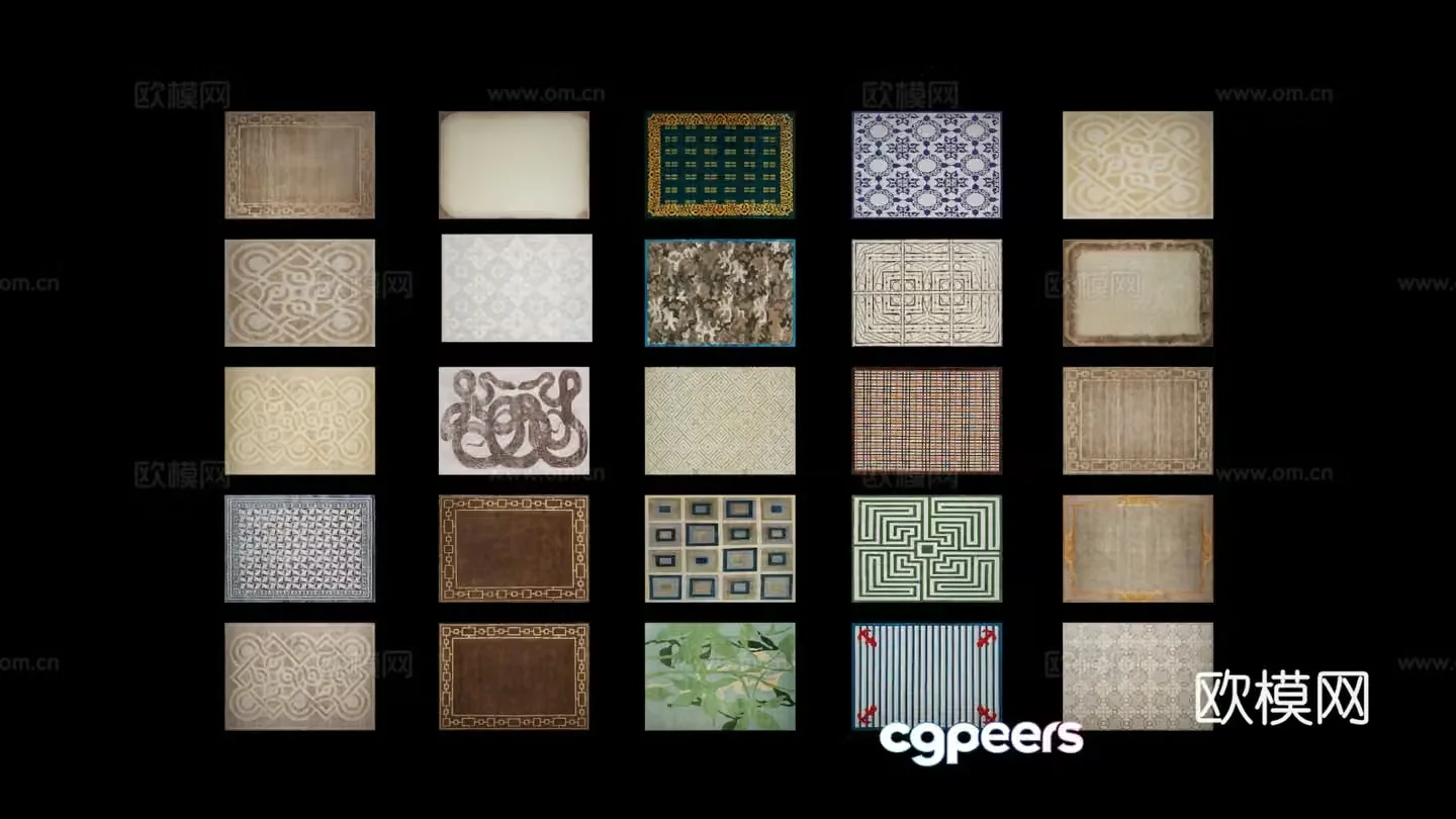 Carpet New Chinese style carpet Textured carpet High-end carpet Hotel carpet Home living room carpet 3D model
