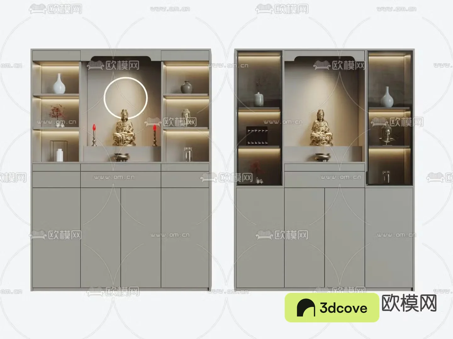 New Chinese style Buddhist niche shrine sacred cabinet