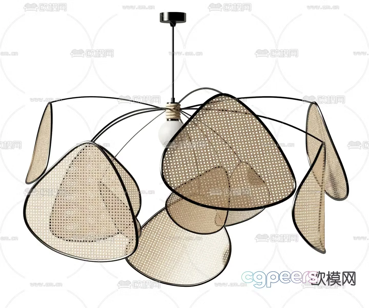 Wasabi Chandelier Hall Chandelier 3D Model