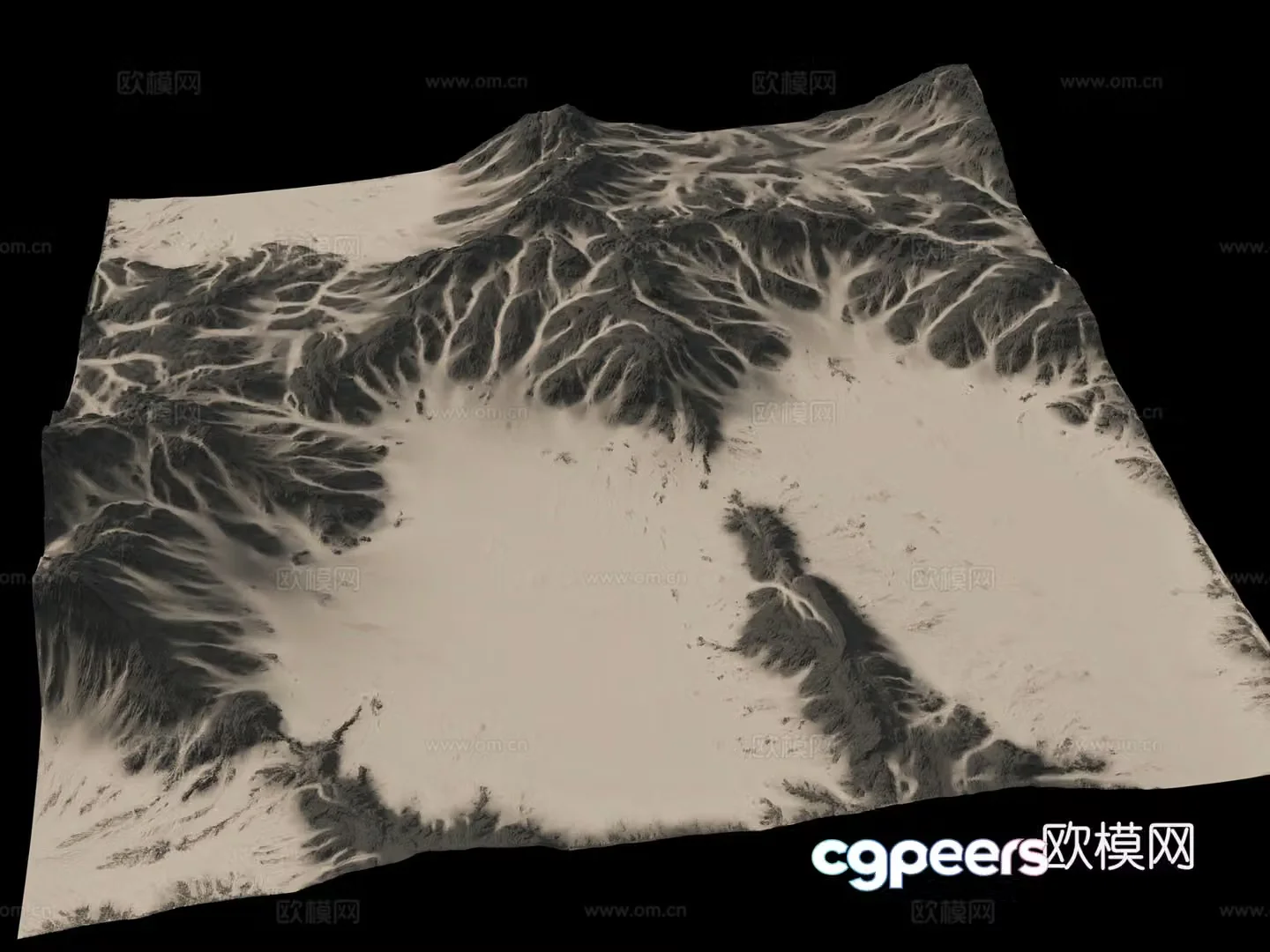 veins terrain mountain shape ridge ridge valley mountain range canyon landform peak 3d model