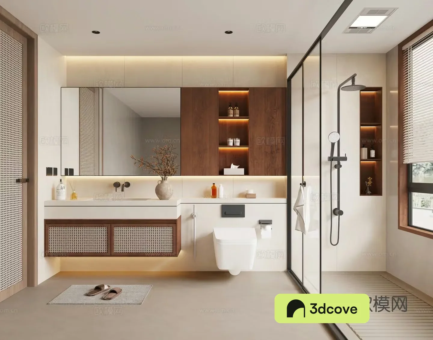 Wasabi Middle Style Bathroom 3D Model