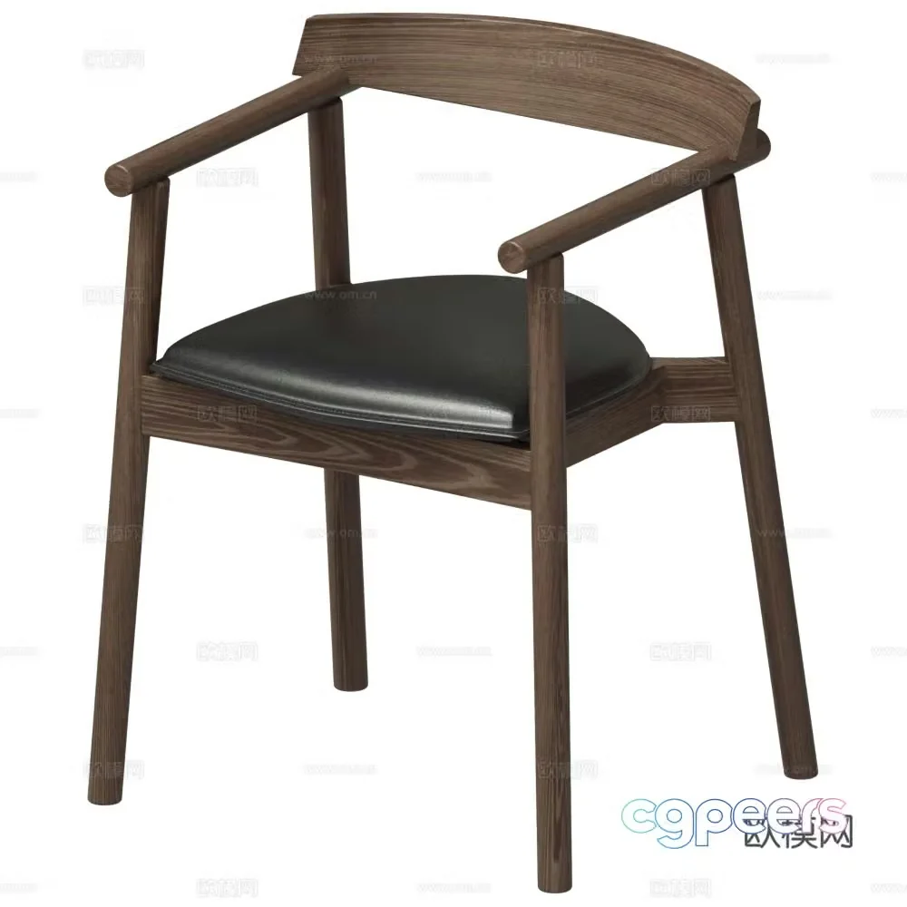 New Chinese dining chair 3D model