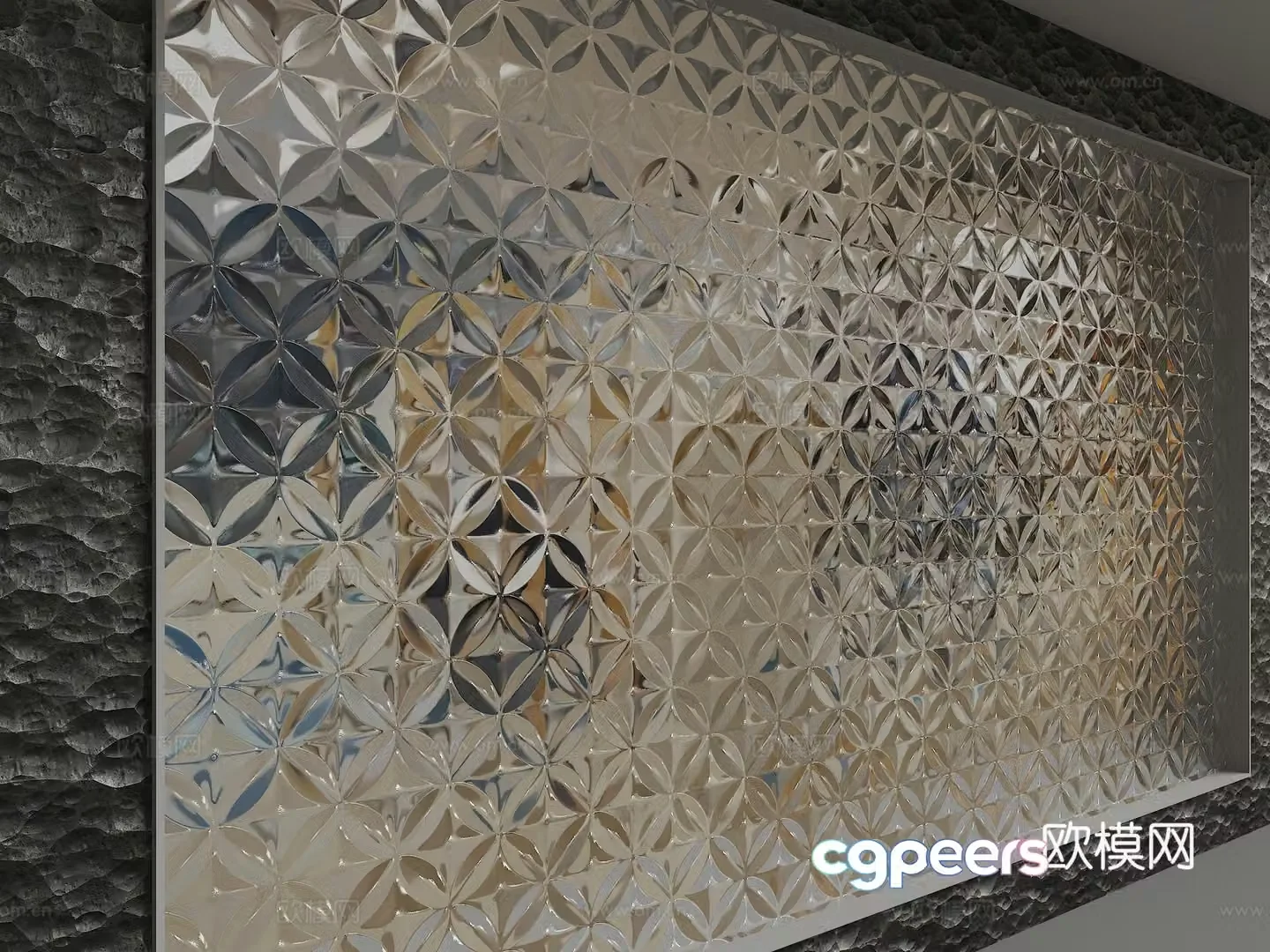 Modern glass partition 3d model
