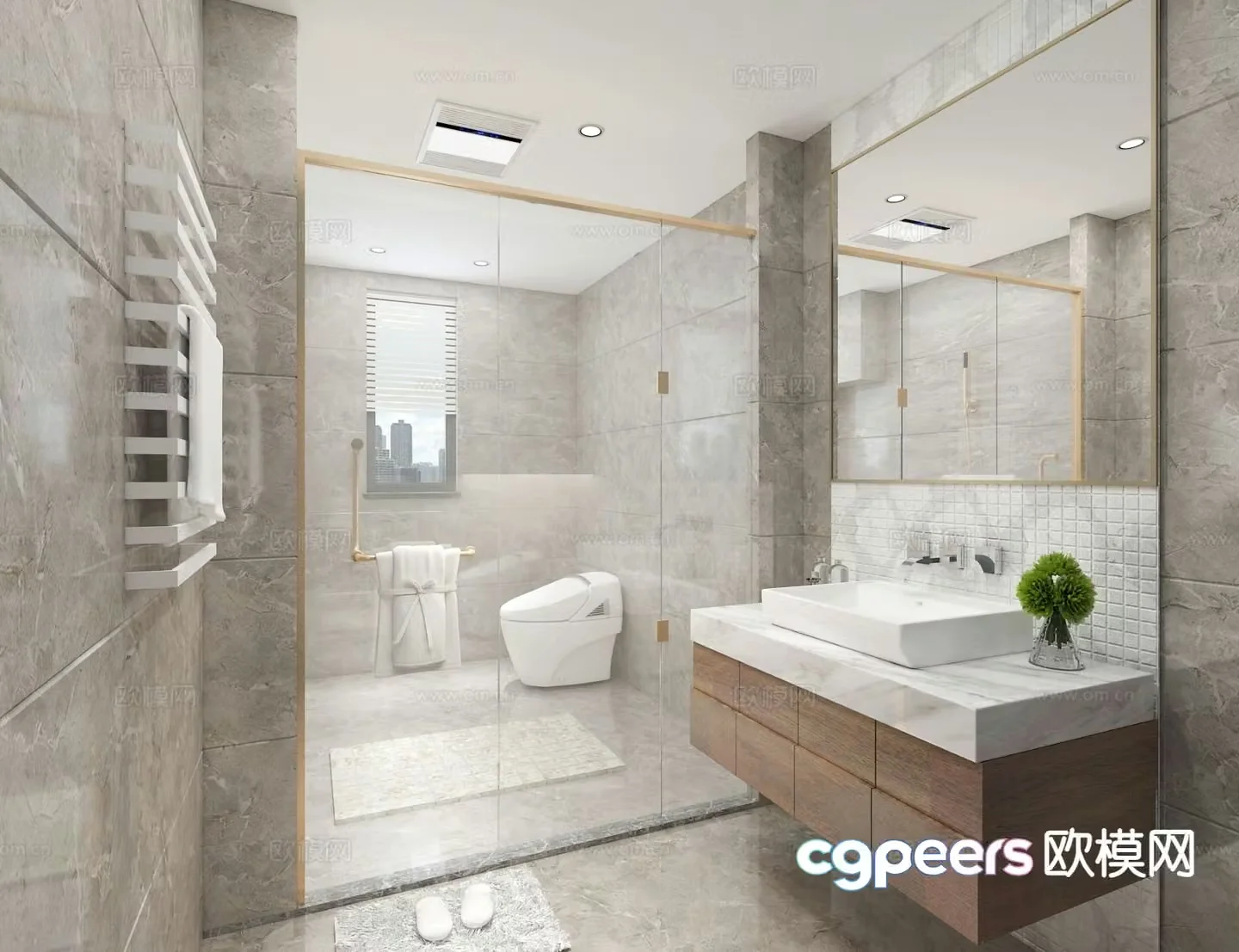 Modern bathroom bathroom 3d model