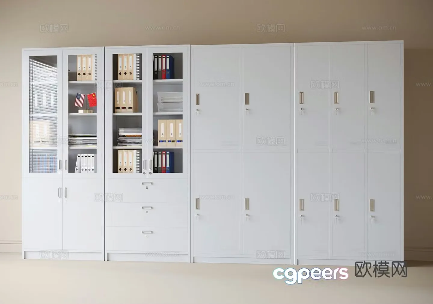 Modern iron filing cabinet information cabinet filing cabinet 3d model