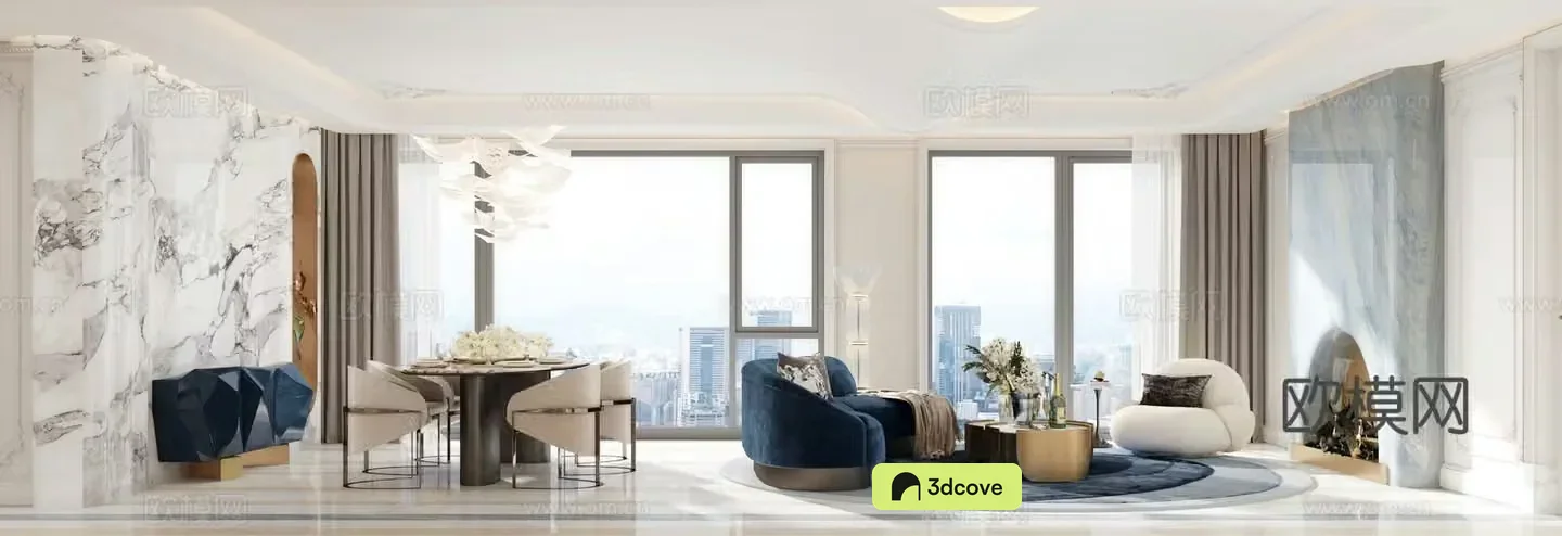Living and dining room