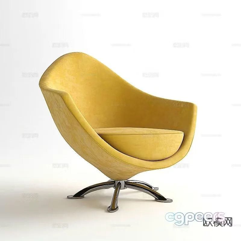 Modern single sofa leisure sofa 3d model