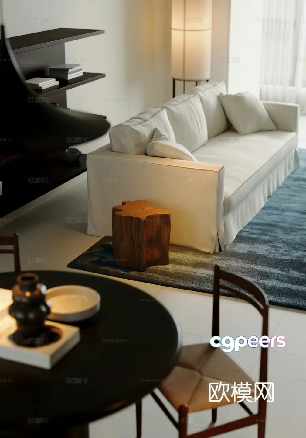 Modern sectional sofa 3d model