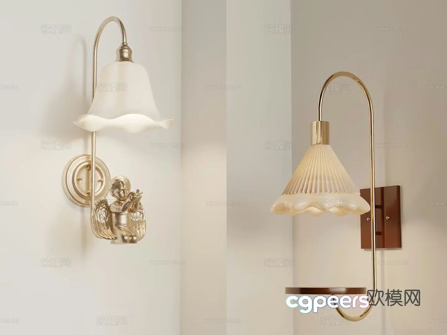 French wall lamp 3d model