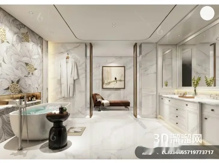 Luxurious Bathroom 3D Model – 23744 – VRAY Render