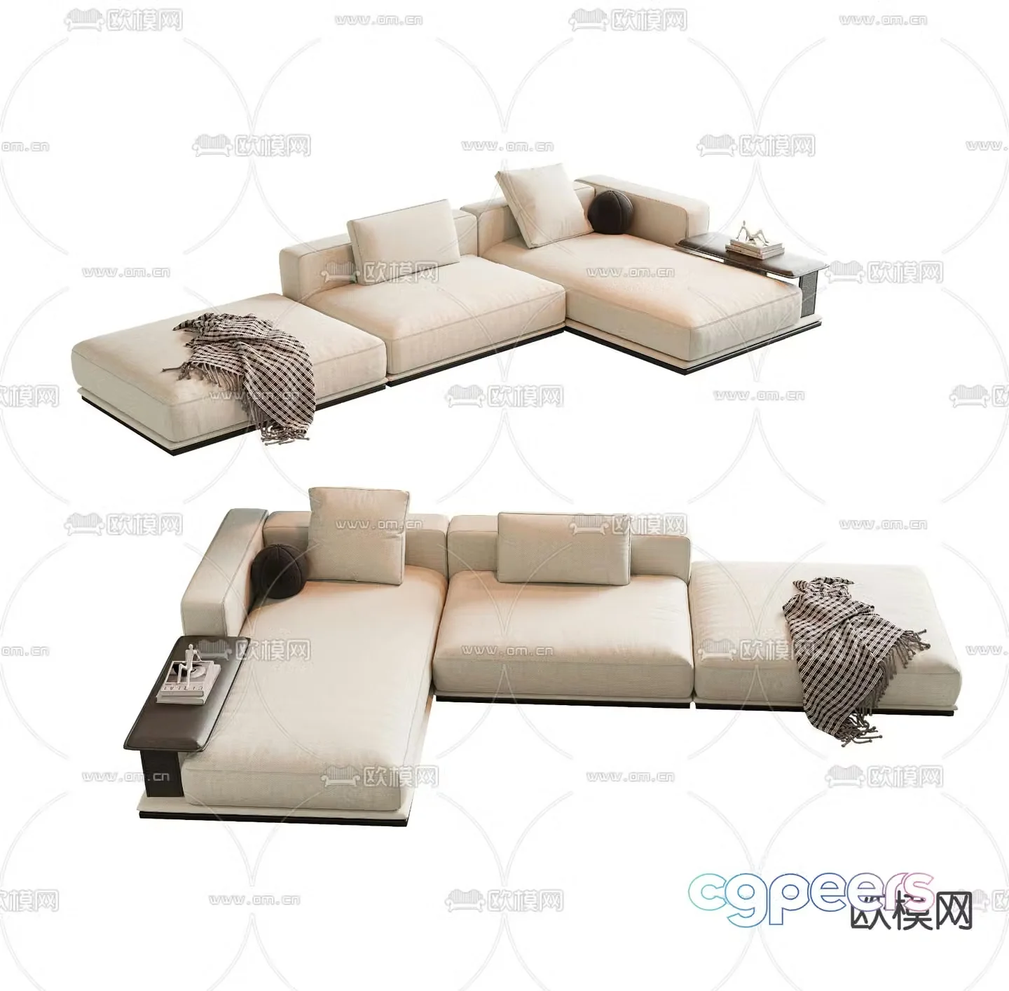 Corner sofa module sofa 3d model