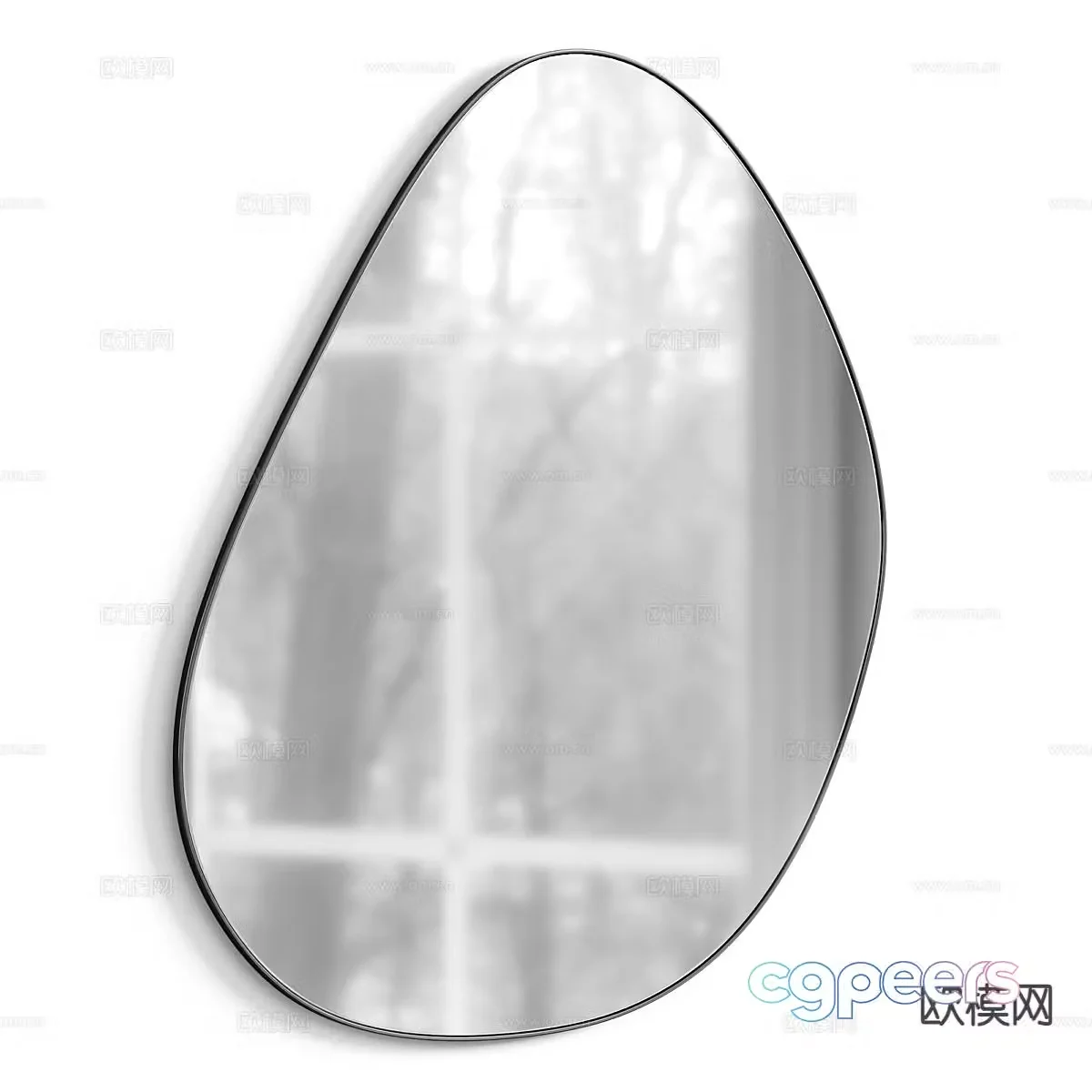 Simple decorative mirror 3d model