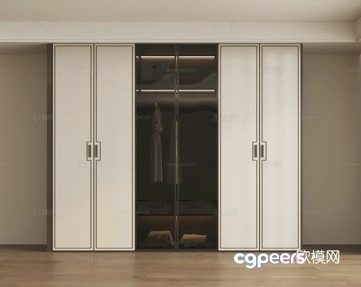 New Chinese style wardrobe 3D model