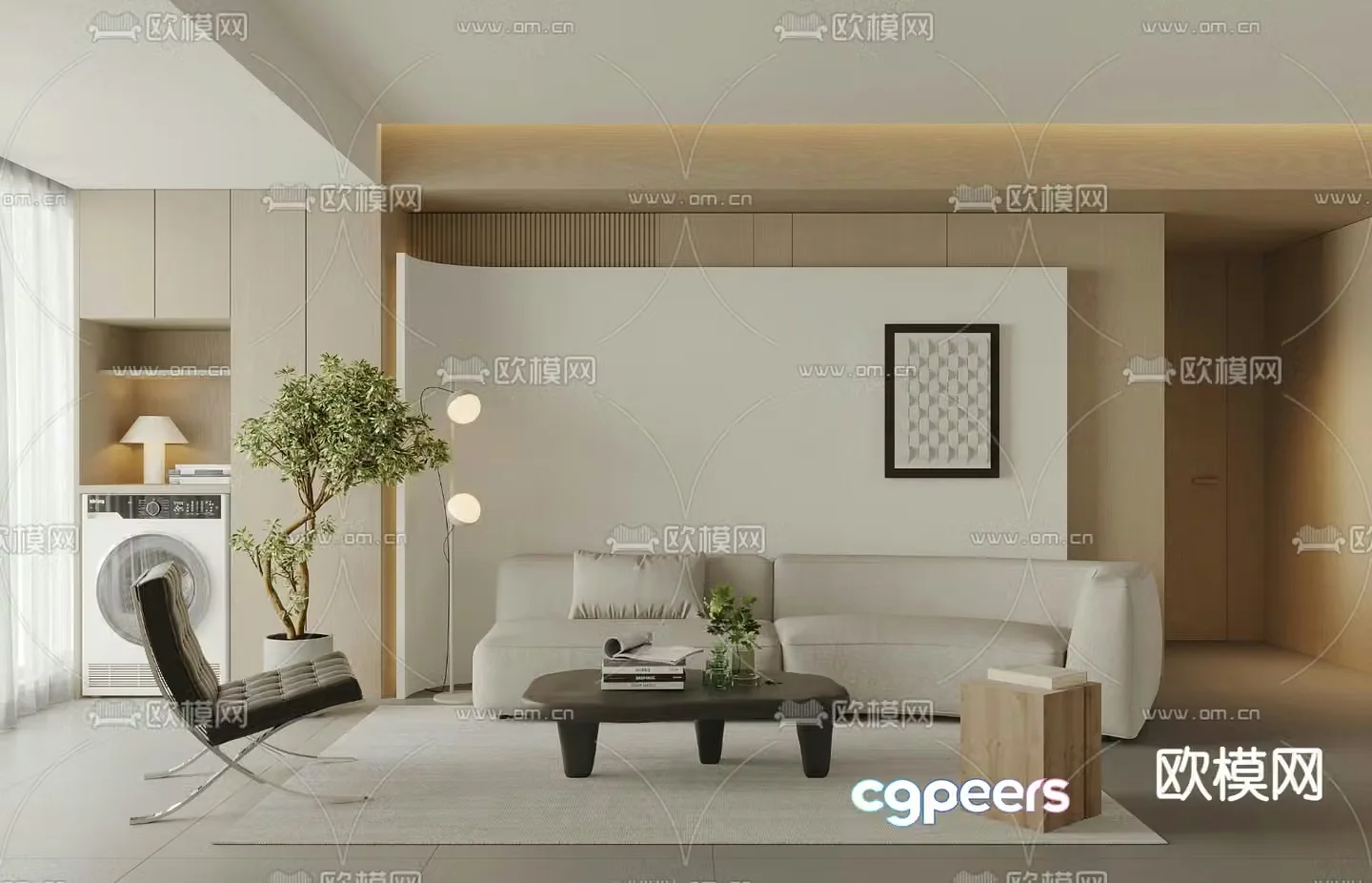 Modern living room 3d model