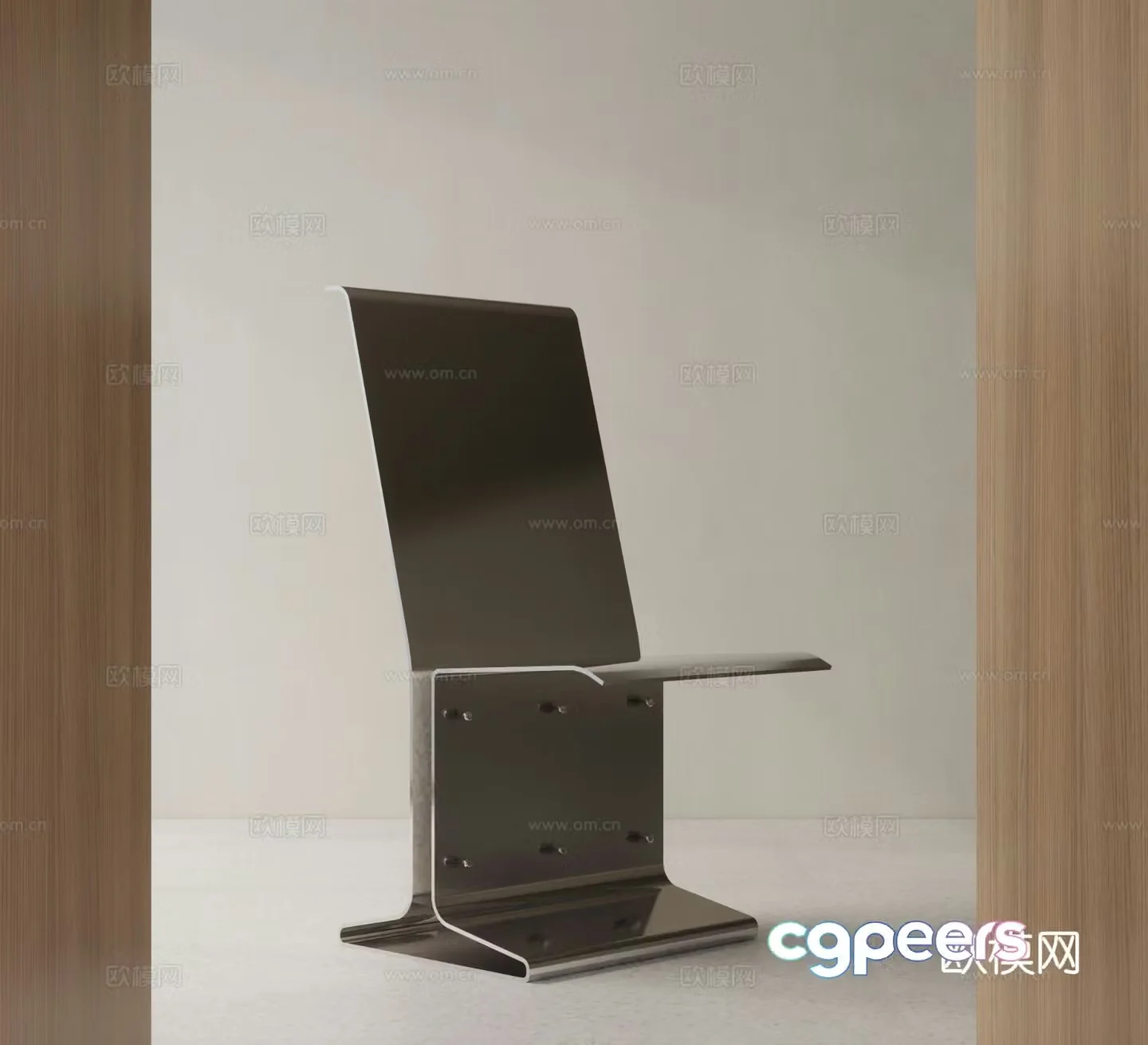 Modern chair dining chair 3d model