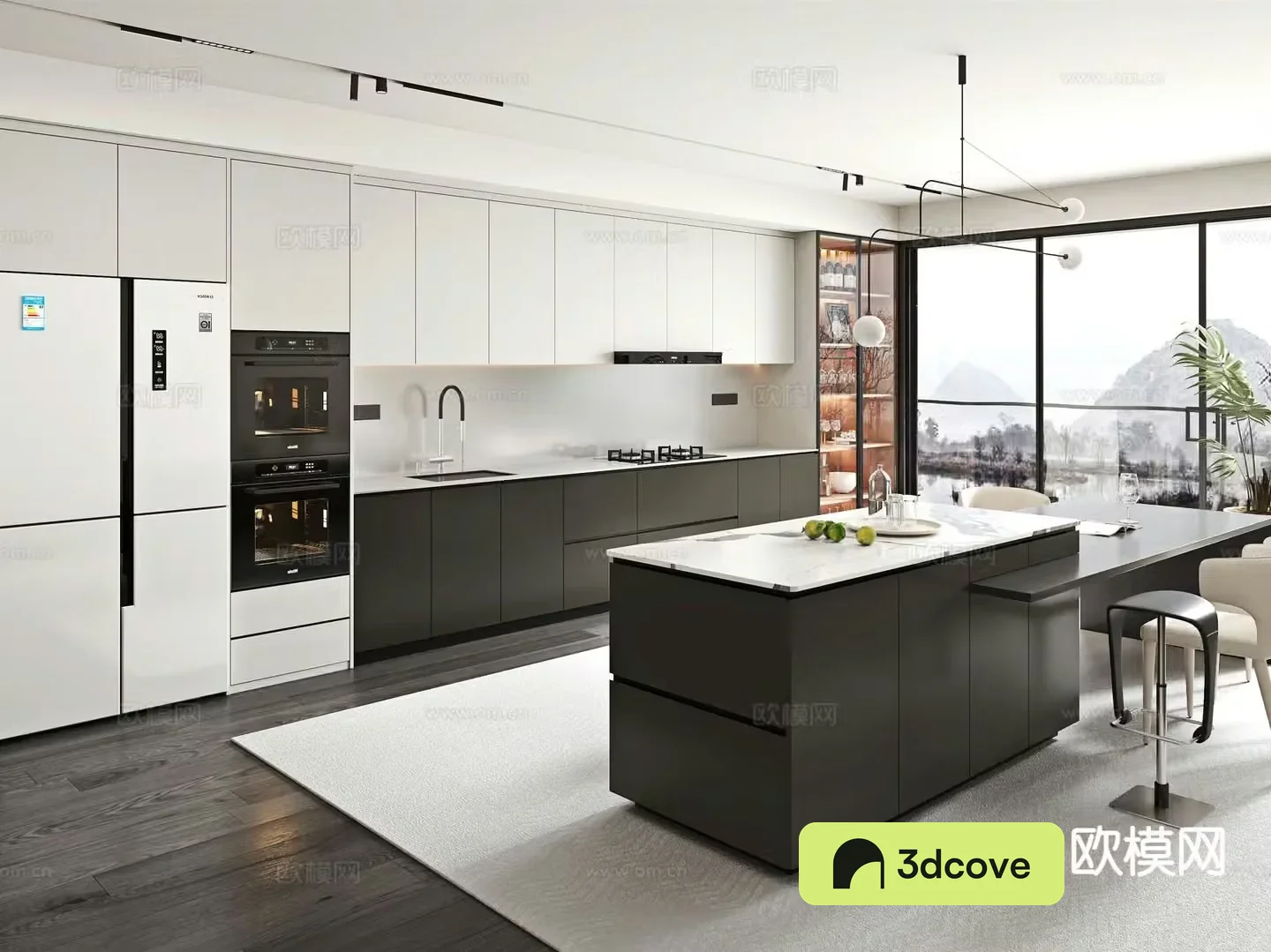 Modern island kitchen