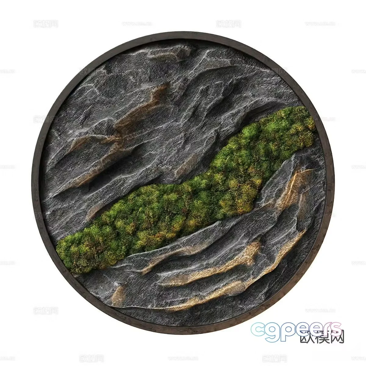 New Chinese style plant wall decoration 3d model