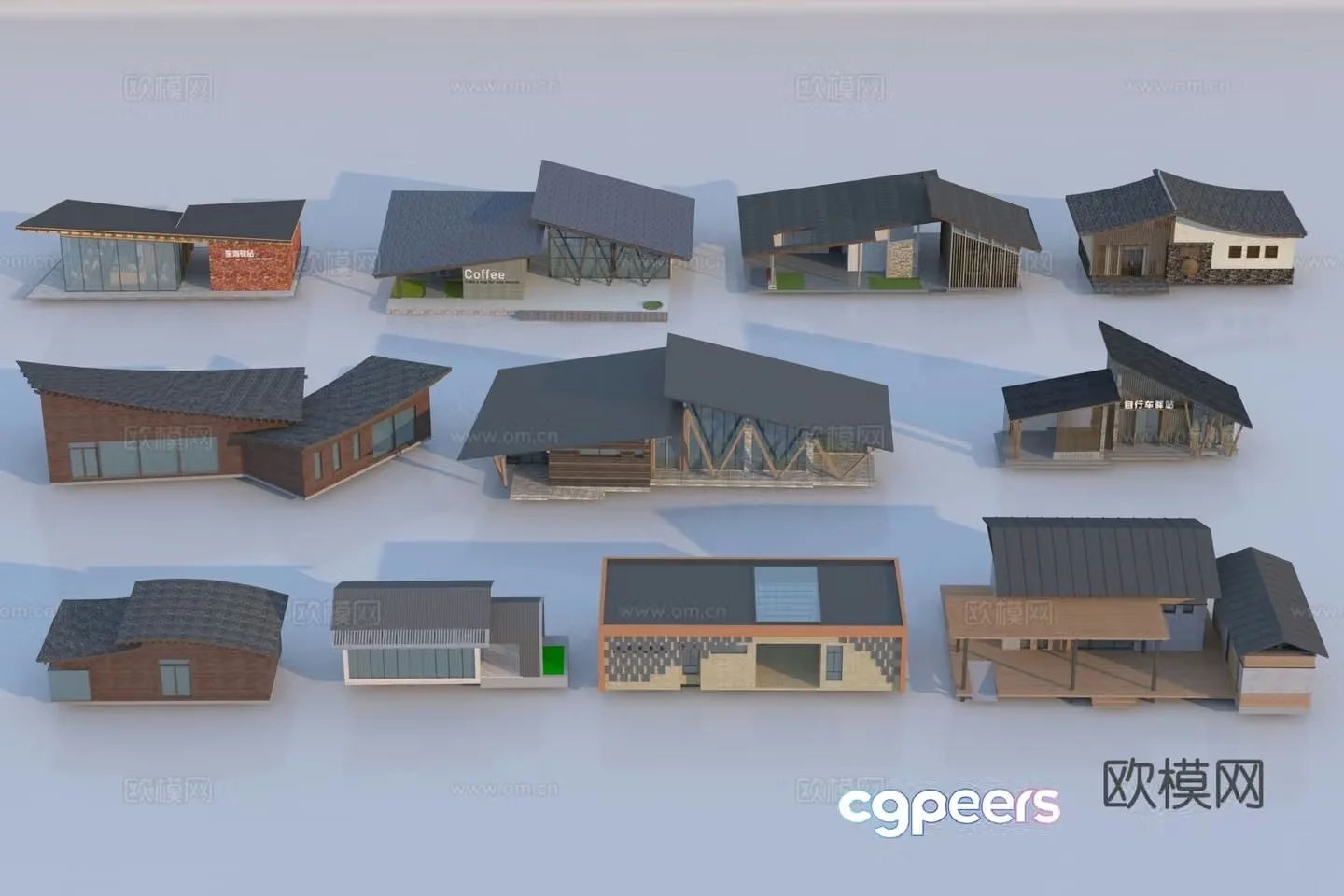 New Chinese public building 3D model