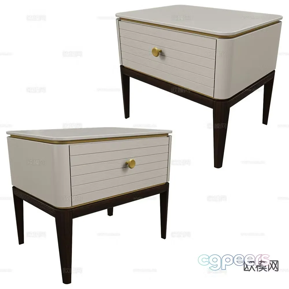 Modern bedside table 3d model