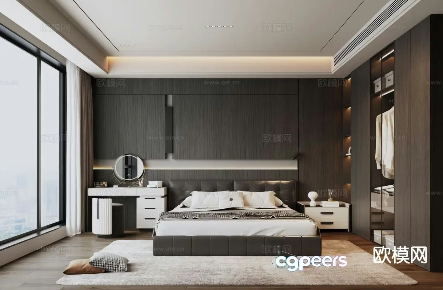 Italian style bedroom master bedroom 3d model