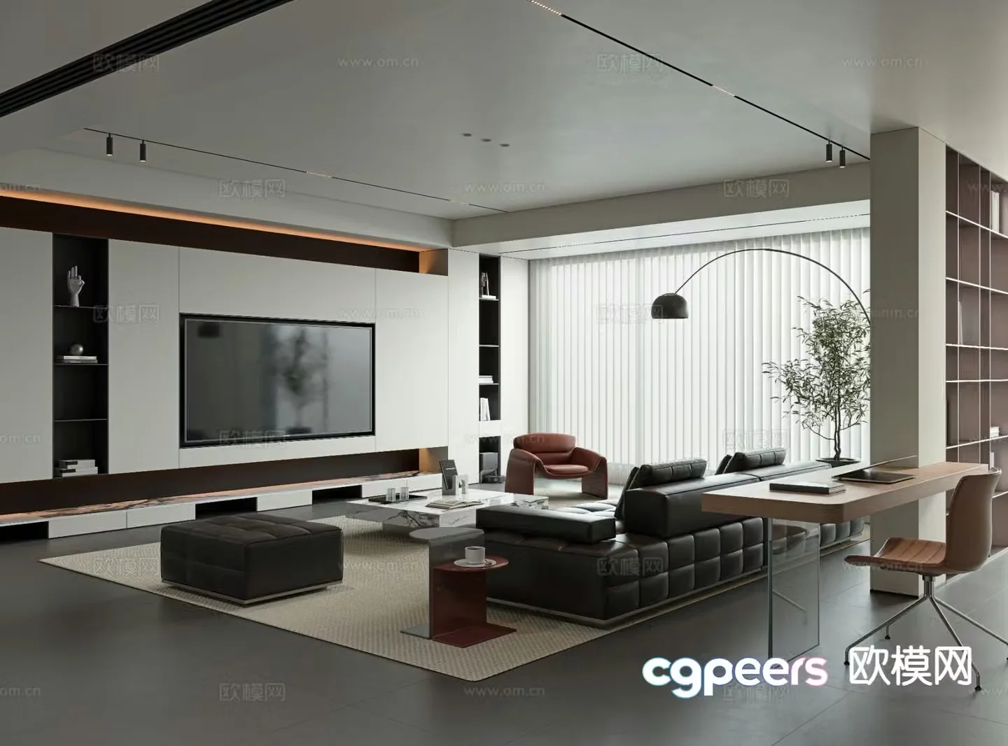 Modern living room 3d model