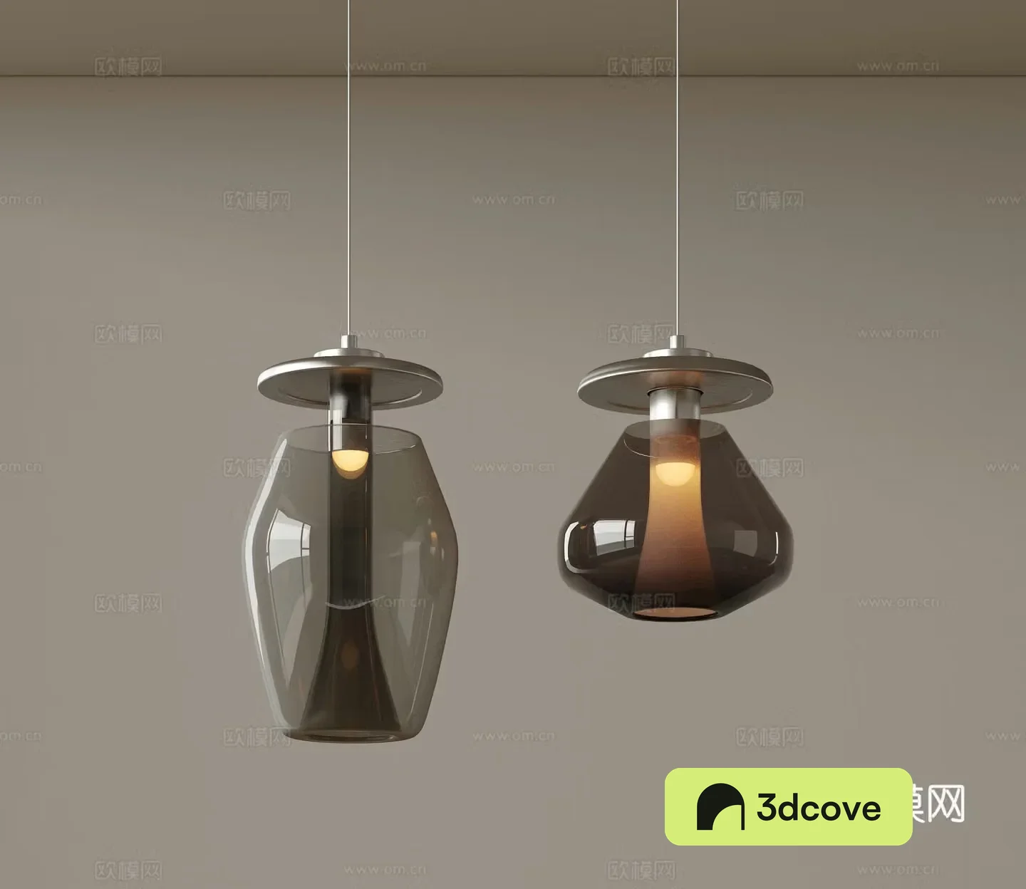 Medieval style glass chandelier