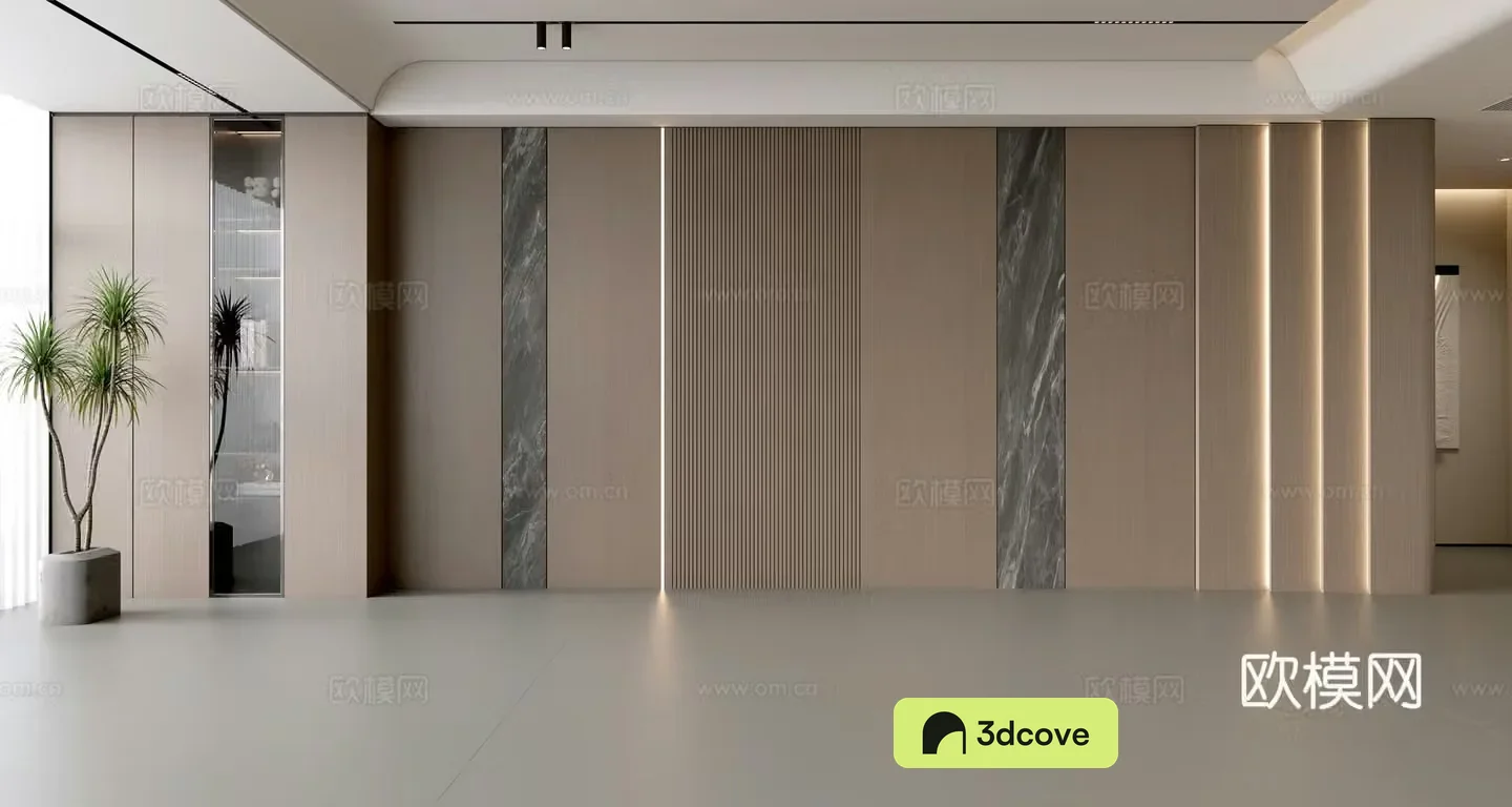 Modern simple sofa background wall modern ornament balcony cabinet living room cabinet wood veneer background wall