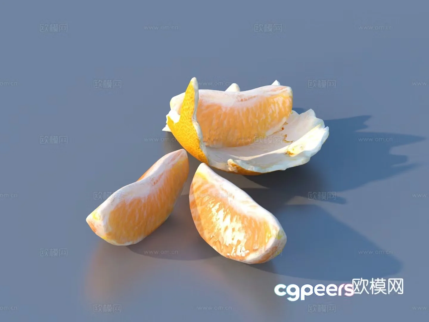 Orange Citrus Fruit Food 3D Model