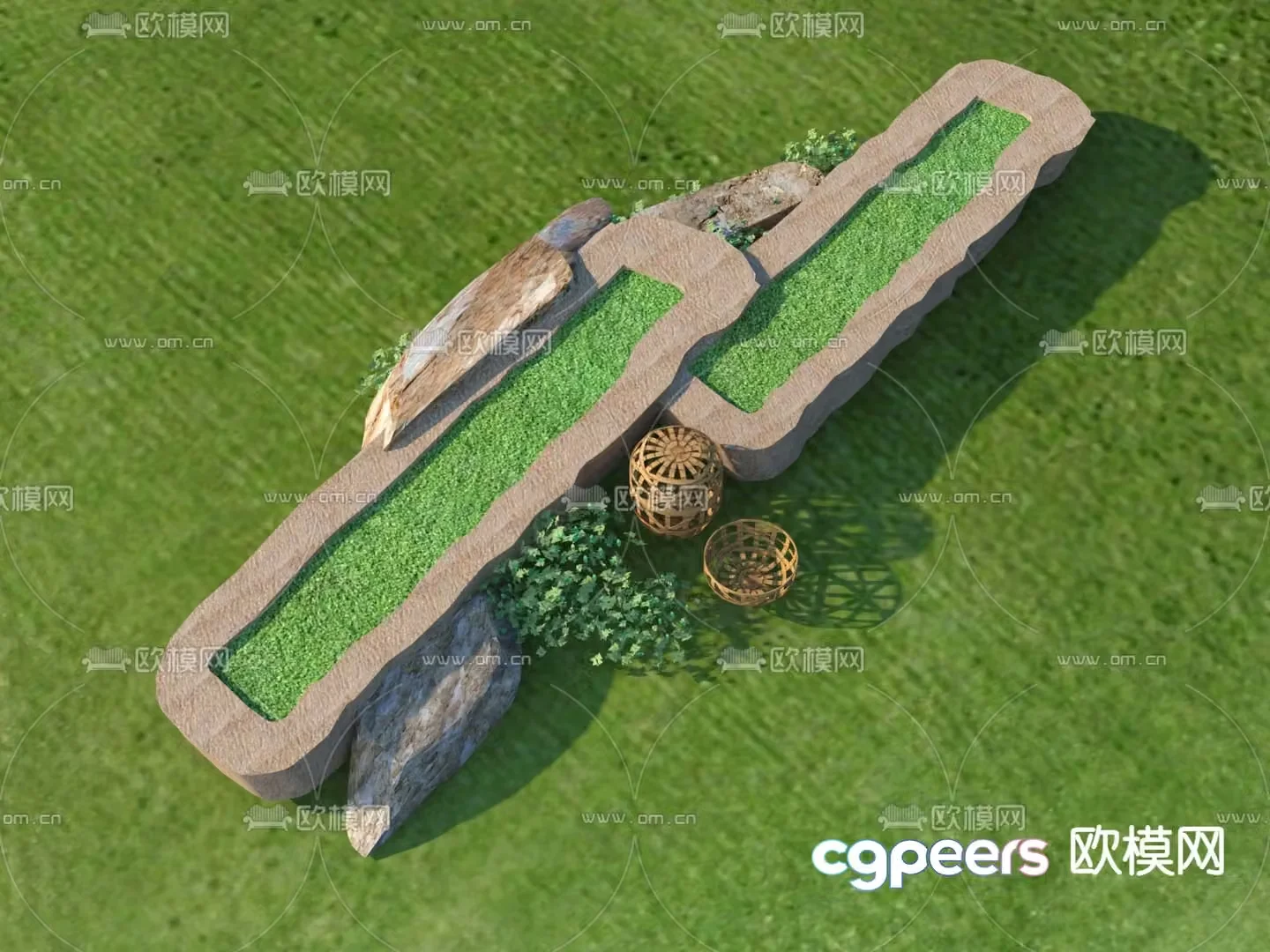 stone stone landscape sketch 3d model
