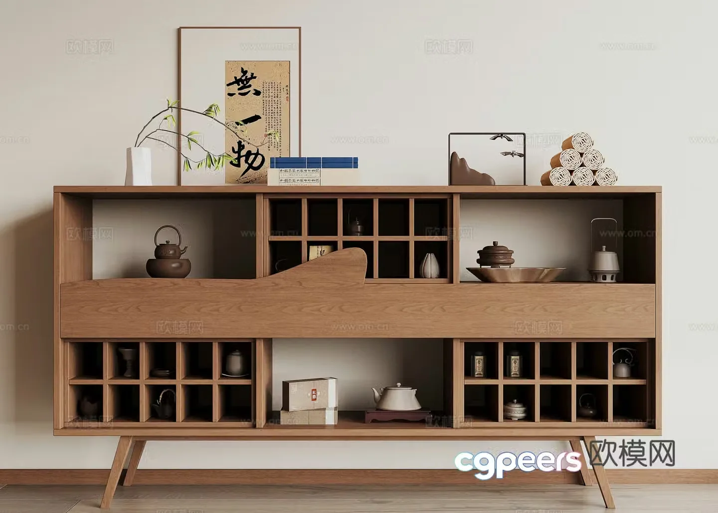 New Chinese tea cabinet 3D model