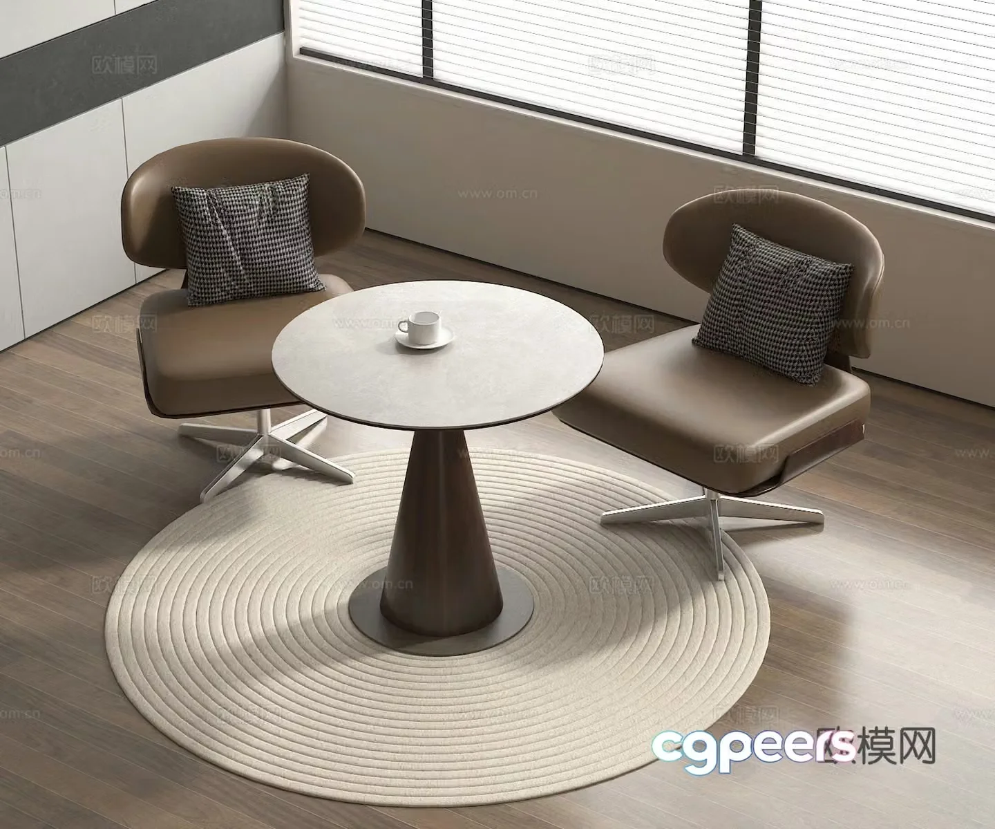 Negotiable table and chairs leisure table and chairs coffee table and chairs 3D model