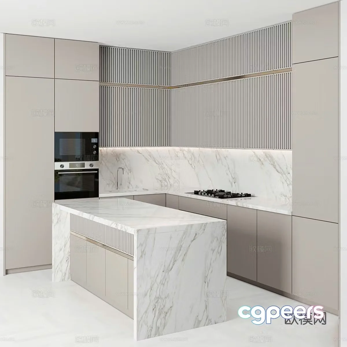 Modern Italian cabinet 3d model