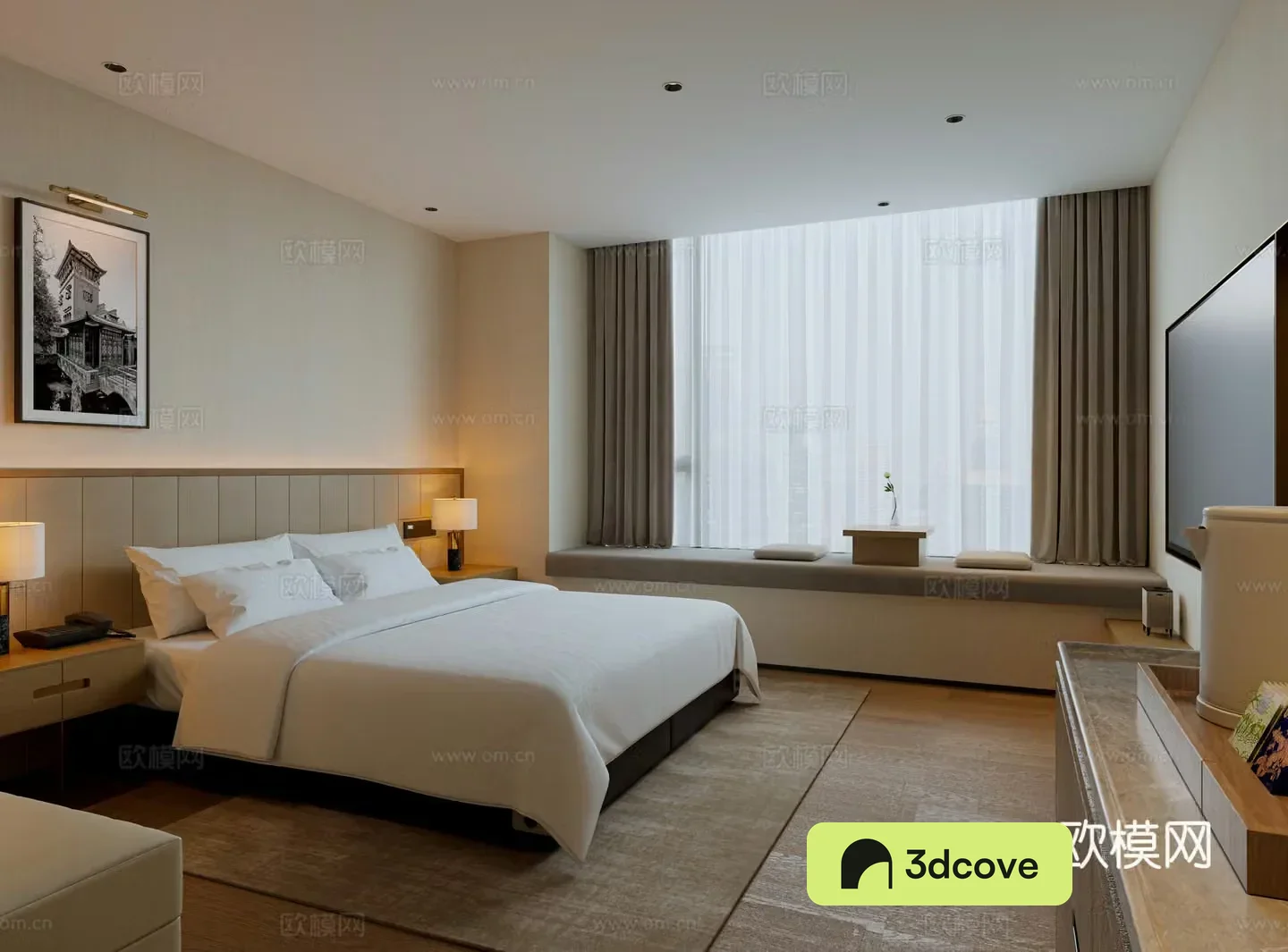 Modern hotel room queen room