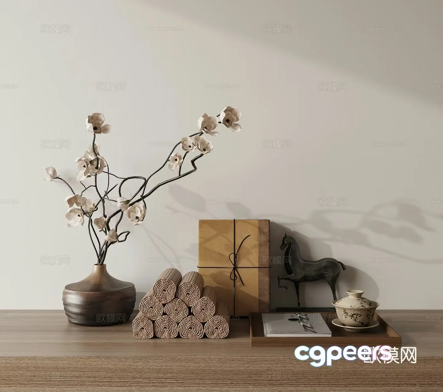 Combination ornaments potted ornaments 3D model